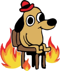 'This is Fine' dog Meme Template