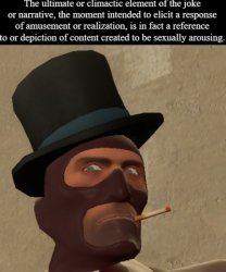 The punchline is pornography Meme Template