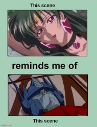 sailor pluto dies Meme Template