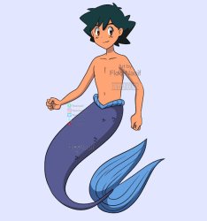 ash ketchum merman Meme Template