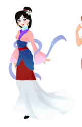 Fa Mulan in her Bride Outfit Meme Template