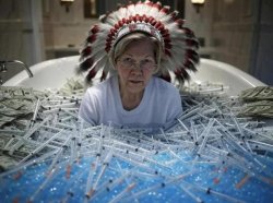 Fauxcahontas Warren & Syringes Meme Template