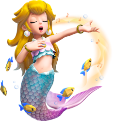 Peach singing with the fishes Meme Template