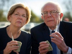 Fauxcahontas and Breadline Bernie Meme Template