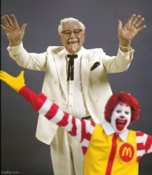 Col Sanders & Ronald McDonald Meme Template