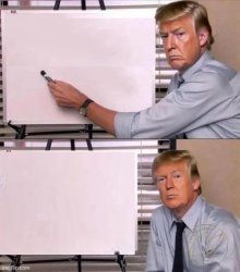 Trump writing on chart Meme Template