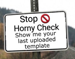 Horny check Meme Template