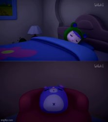 Rubi and Yoyo sleeping Meme Template