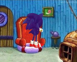 Sonic on chair Meme Template