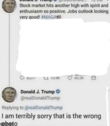 Trump wrong photo Meme Template