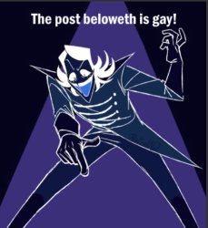 The post belowith is gay! Meme Template