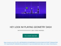 Why is this website playing Geometry Dash??? Meme Template