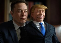 Elon Musk Donald Trump #Elonald ventriloquist dummy Meme Template