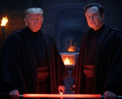 Donald Trump, Elon Musk,Sith Lords Robes Evil #elonald Meme Template