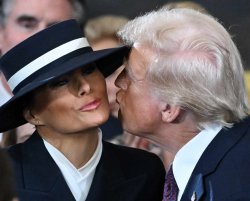 Donald Trump Melania Air Kiss Love election Marriage Meme Template