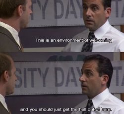 Michael Scott Environment of Welcoming Meme Template