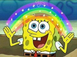 SpongeBob Rainbow Meme Template