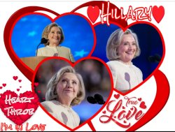 Hillary Heart Throb Meme Template