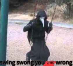 Swing swong you aren't wrong Meme Template