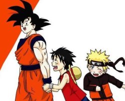 the big 3 anime franchises Meme Template