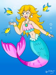 mermaid peach Meme Template
