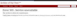 Ao3 error 503 Meme Template