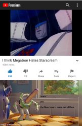 Megatron hates Starscream Meme Template