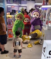 Kid broke temetubbies sculpt Meme Template