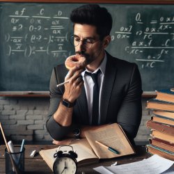 Teacher eating a donut Meme Template