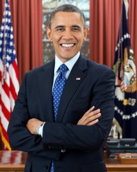 President Barack Obama, official portrait Meme Template