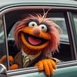 Driving muppet Meme Template