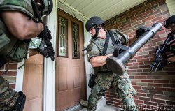 SWAT Team Door Breach battering ram Meme Template