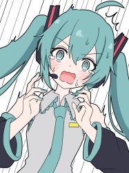 frightened miku Meme Template