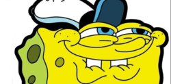 Spongebob stupid smirk close up Meme Template