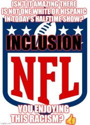 NFl halftime racisim Meme Template