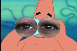 Patrick Star - Hold On I Need My Glasses Meme Template