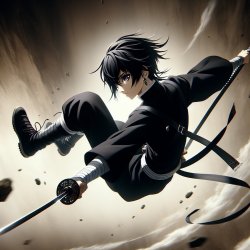 Kirito back fliping Meme Template