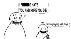I FG hate you and hope you die Meme Template