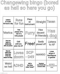 Changewing bingo Meme Template