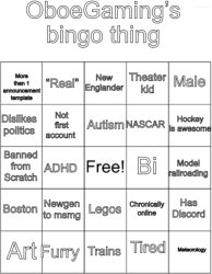 OboeGaming bingo thing V1 Meme Template