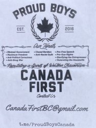Proud Boys Canada First Meme Template