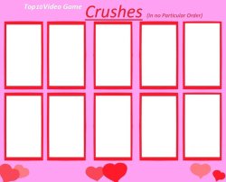 top 10 video game crushes Meme Template