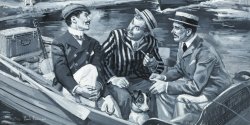 3 men in a boat Meme Template