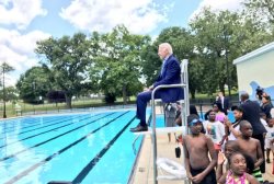 Joe Biden lifeguard Meme Template