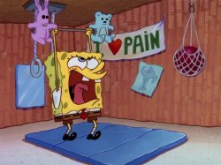 spongebob lifting weight Meme Template