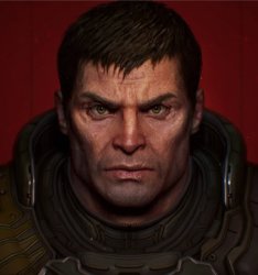 Doomslayer face but correct Meme Template