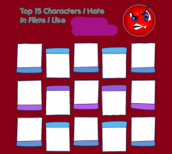top 15 characters i hate from films i like Meme Template