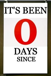 0 Days Since Meme Template