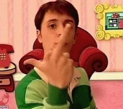 Blues clues Steve middle finger Meme Template