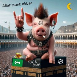 Allah is a pig. Palestinian pigs. Al Aqsa pigsty.  الخنازير الفل Meme Template